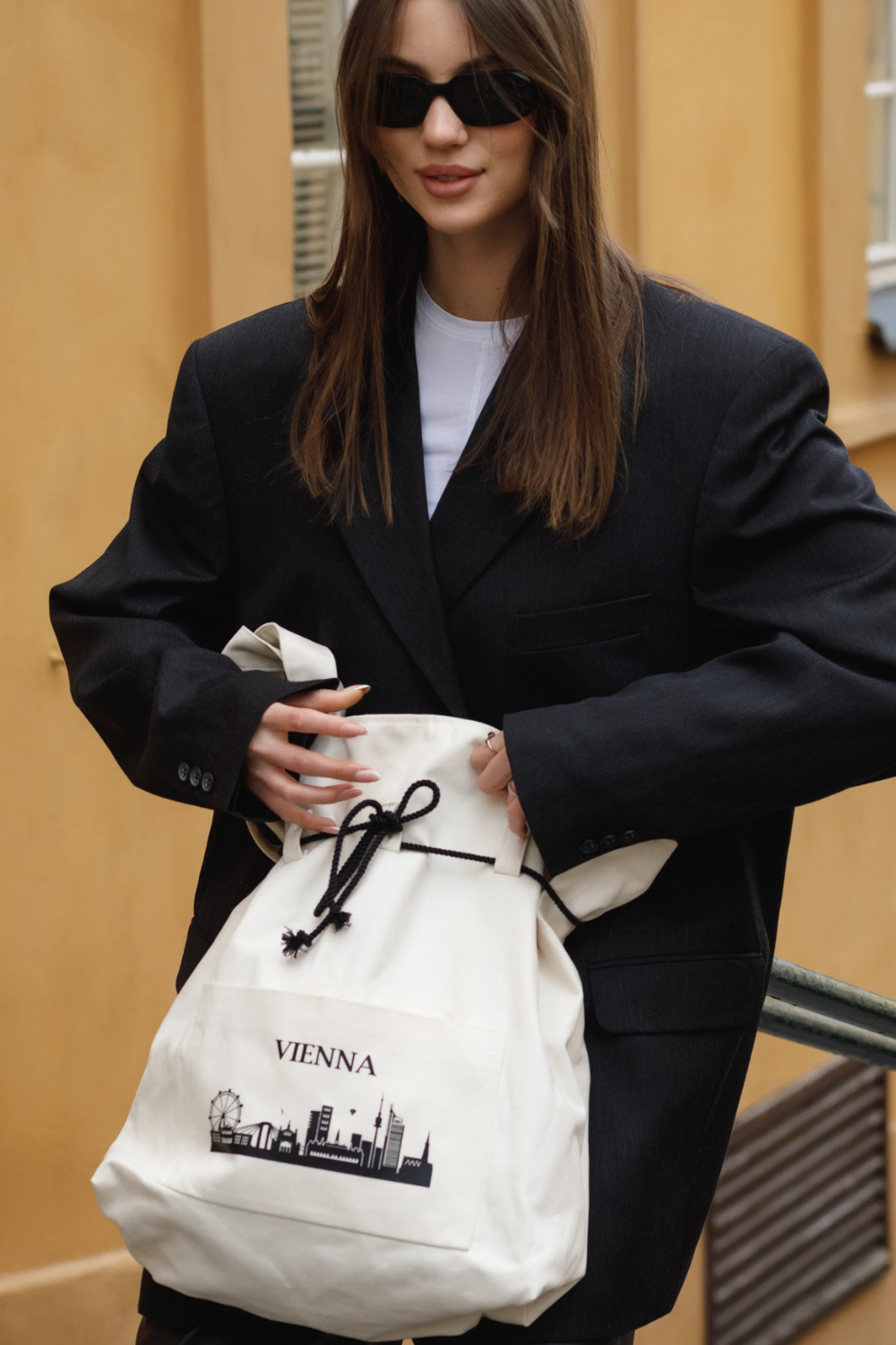 Eco-friendly backpack white Cannes 07S02