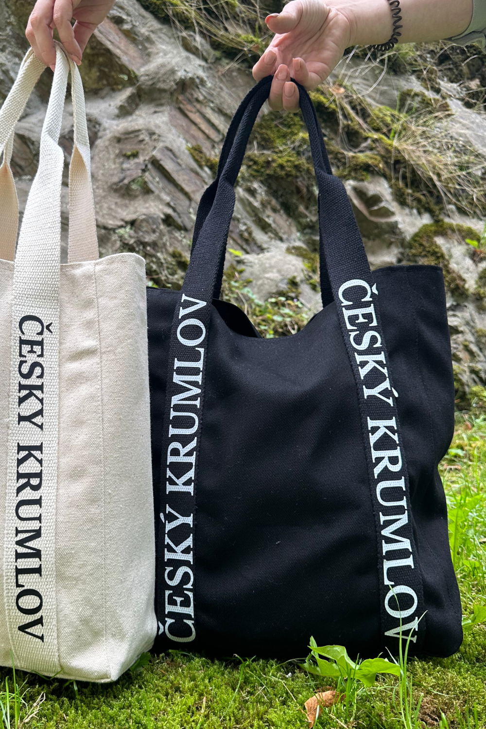 Eco Shopper Tote Bag Cesky Krumlov Black 03S04