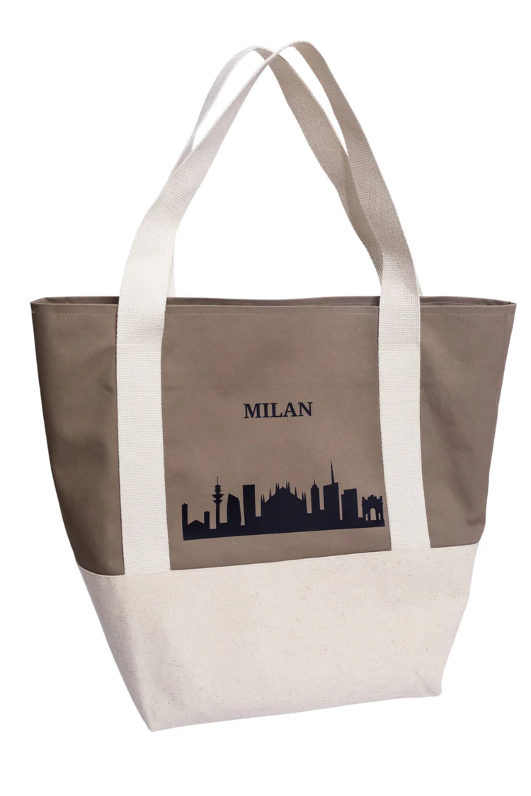 Cotton ecological shopping bag white Paris 05S04