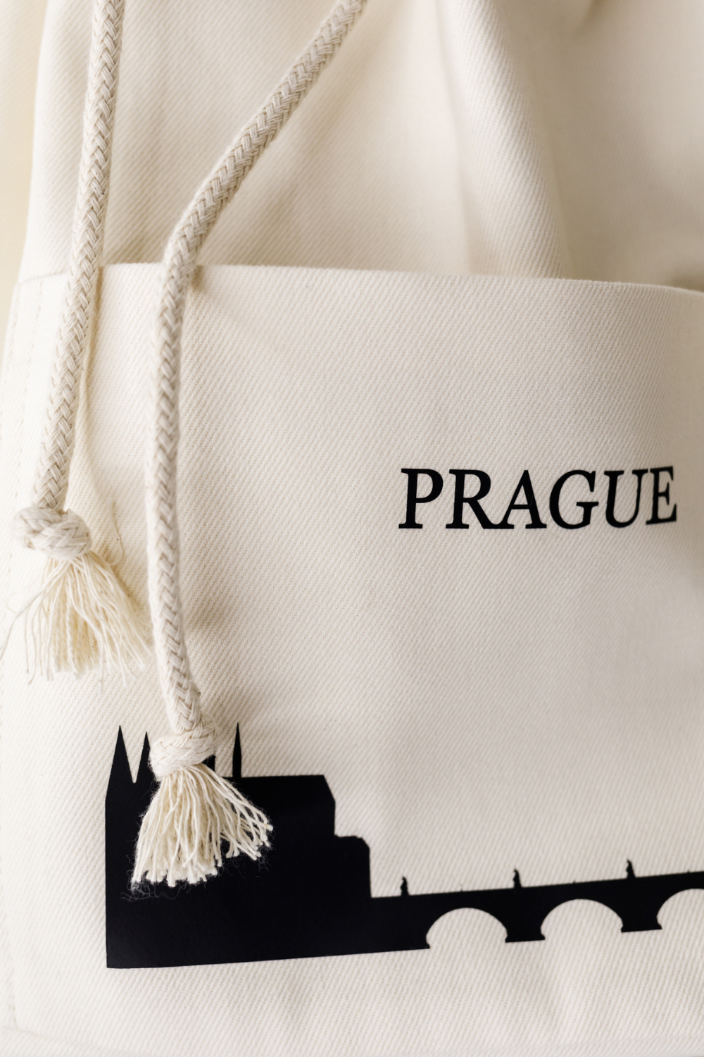 Eco-friendly backpack white Prague 07S02
