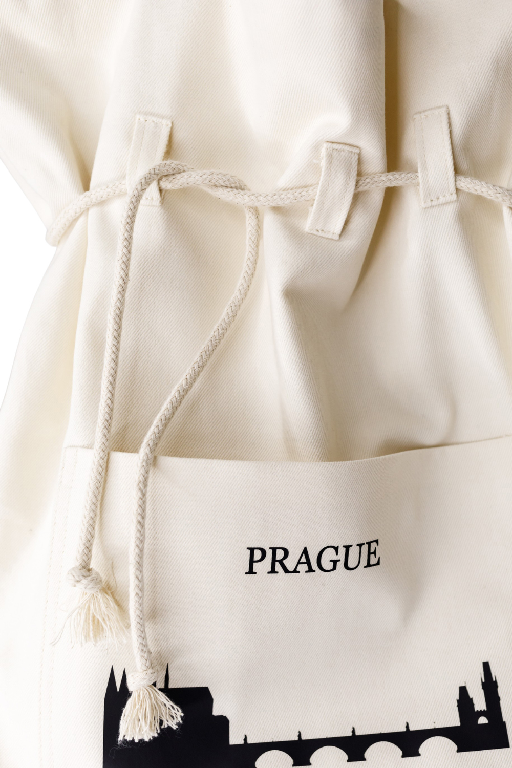 Eco-friendly backpack white Prague 07S02