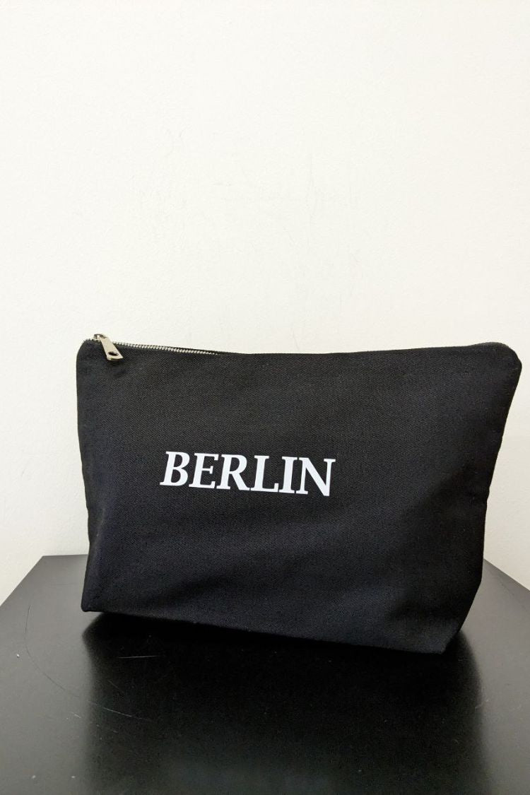 Eco-cotton cosmetic bag white, black 02SM01