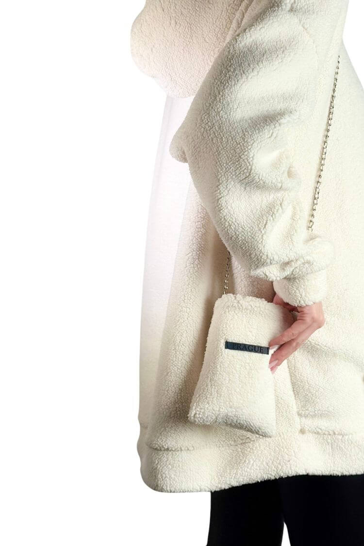 Compact case handbag for phone white Prague