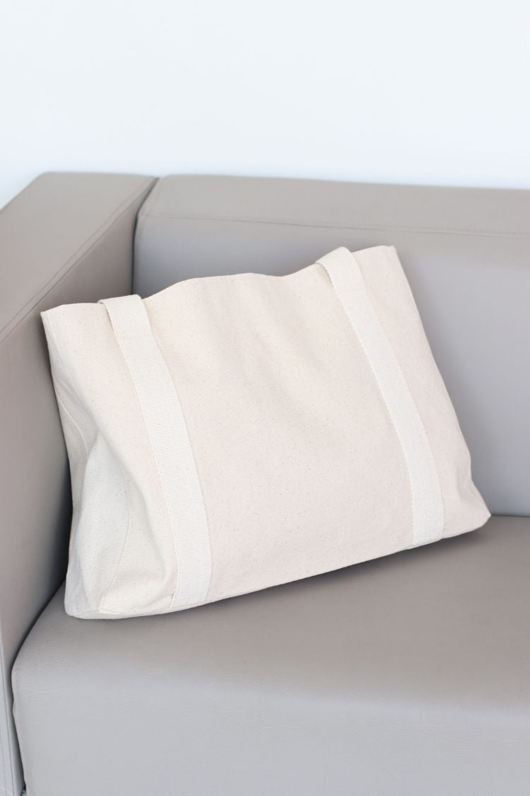 Large White Canvas Eco-Bag: Perfect for Printing 06S01