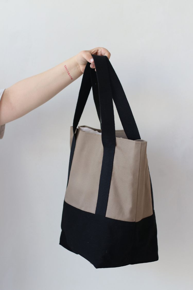 Two-tone eco-cotton shopper for printing 05S03