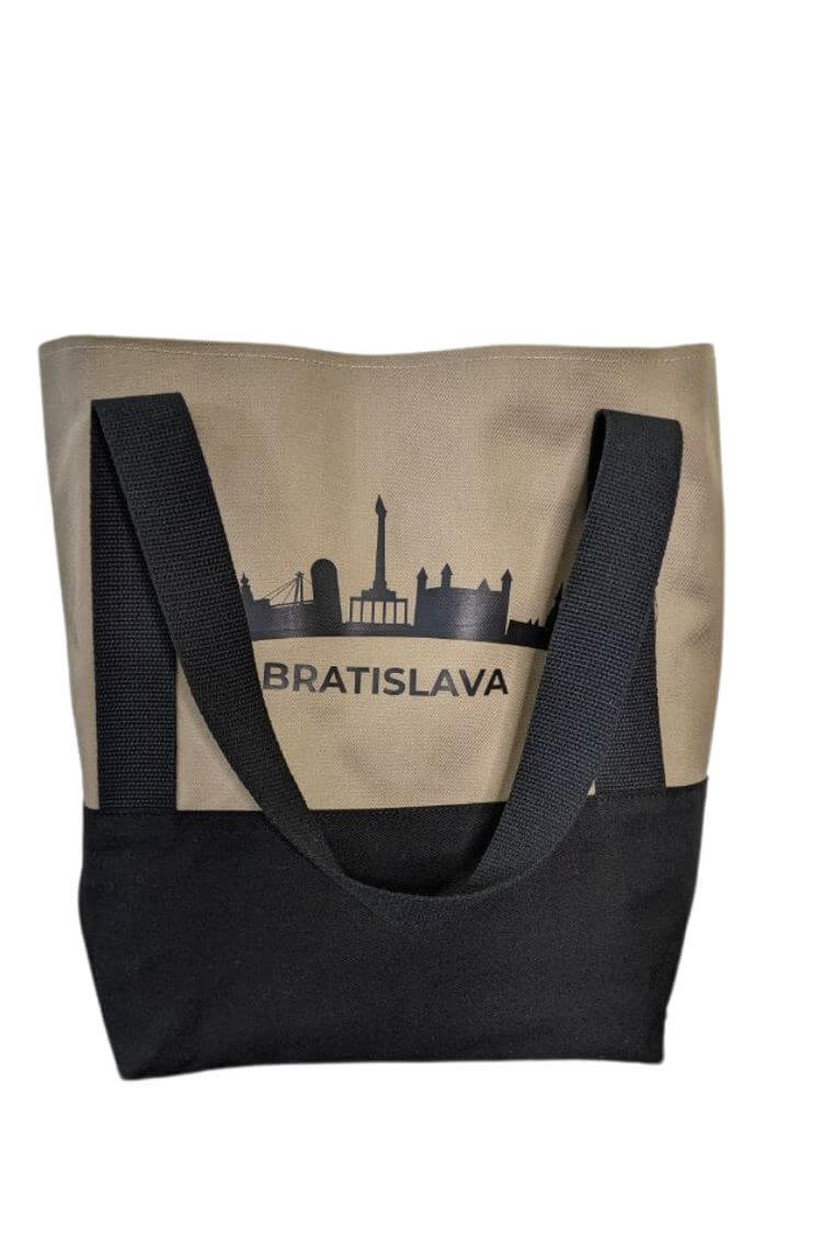 Cotton ecological shopping bag brown Bratislava
