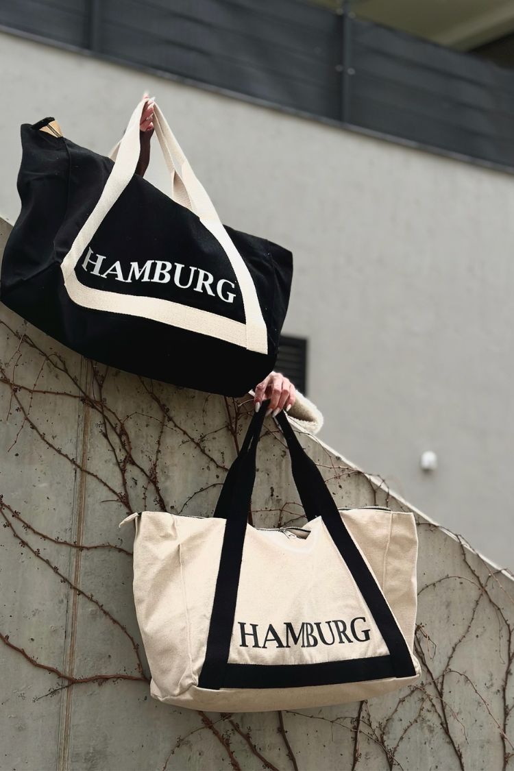 Eco-bag with a black or white handle Hamburg  08S01