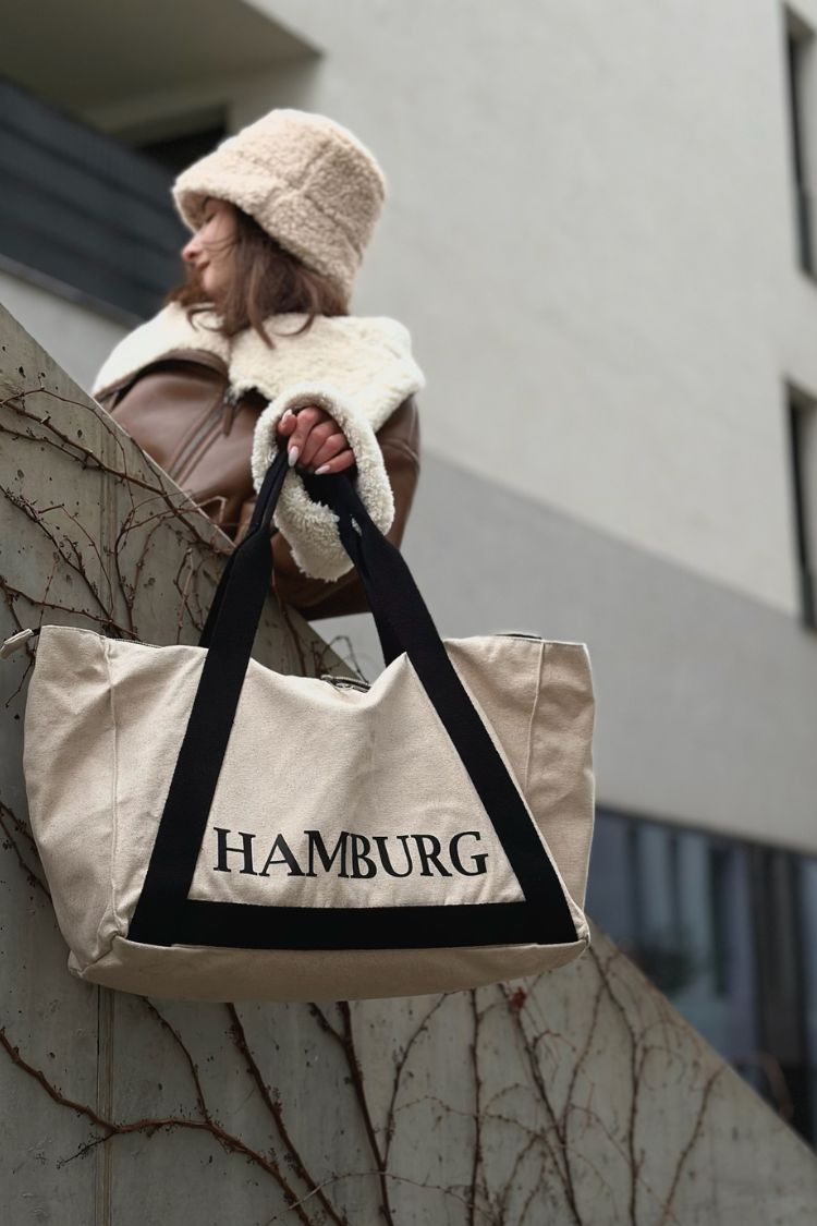 Eco-bag with a black or white handle Hamburg  08S01