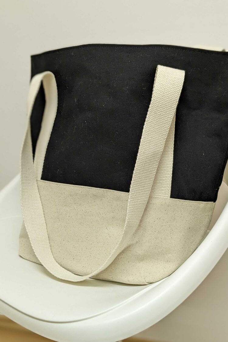 Cotton ecological shopping bag black Prague 05S03