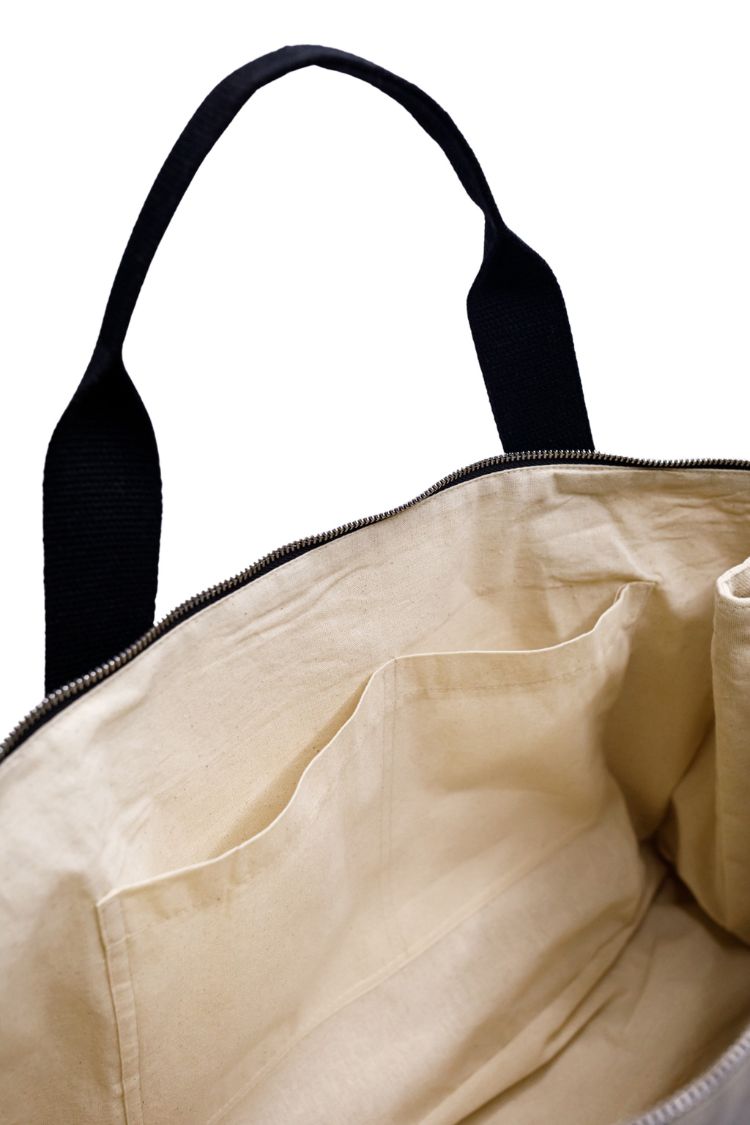 Eco-bag with a black handle White London 08S01