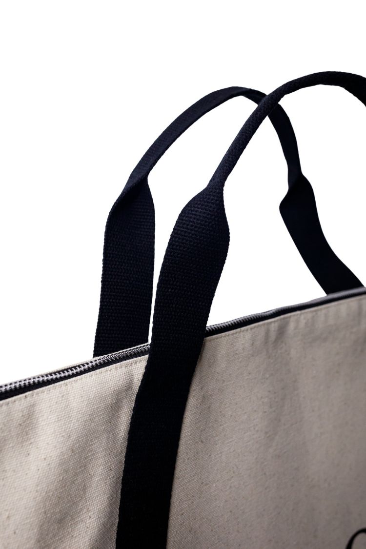 Eco-bag with a black handle White London 08S01