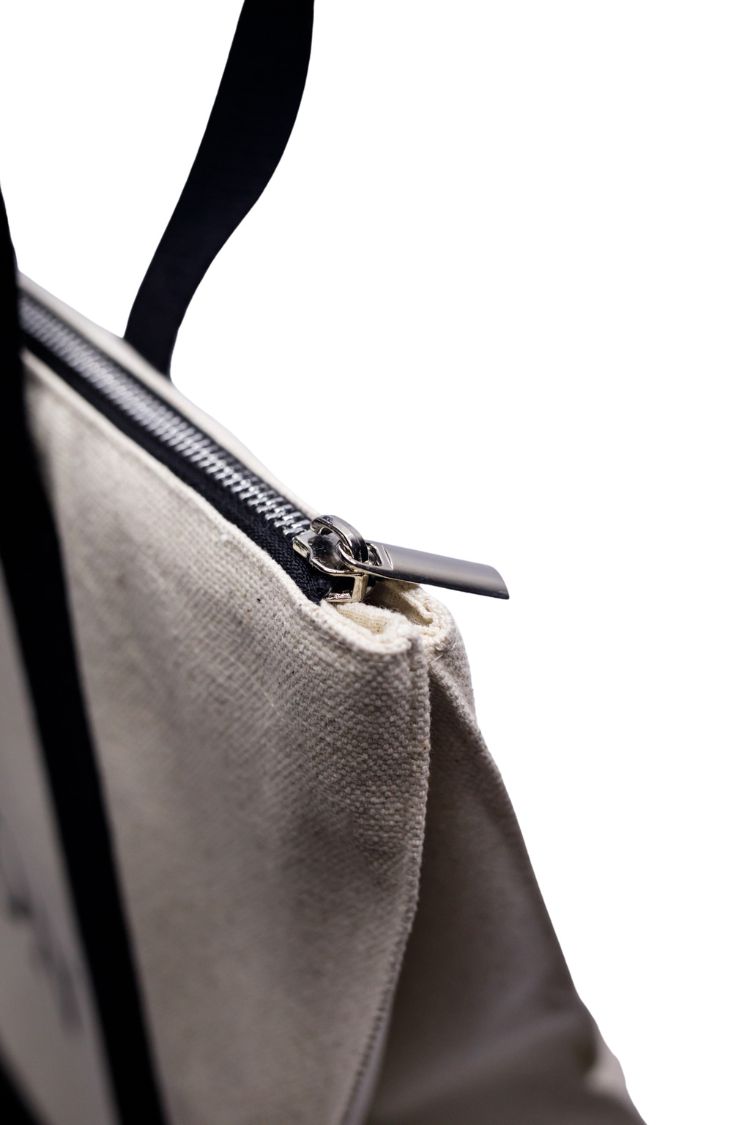 Eco-bag with a black handle White London 08S01