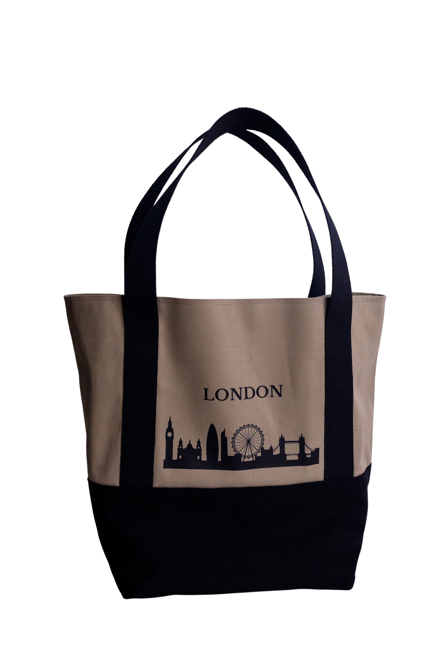 Cotton ecological shopping bag white London 05S04