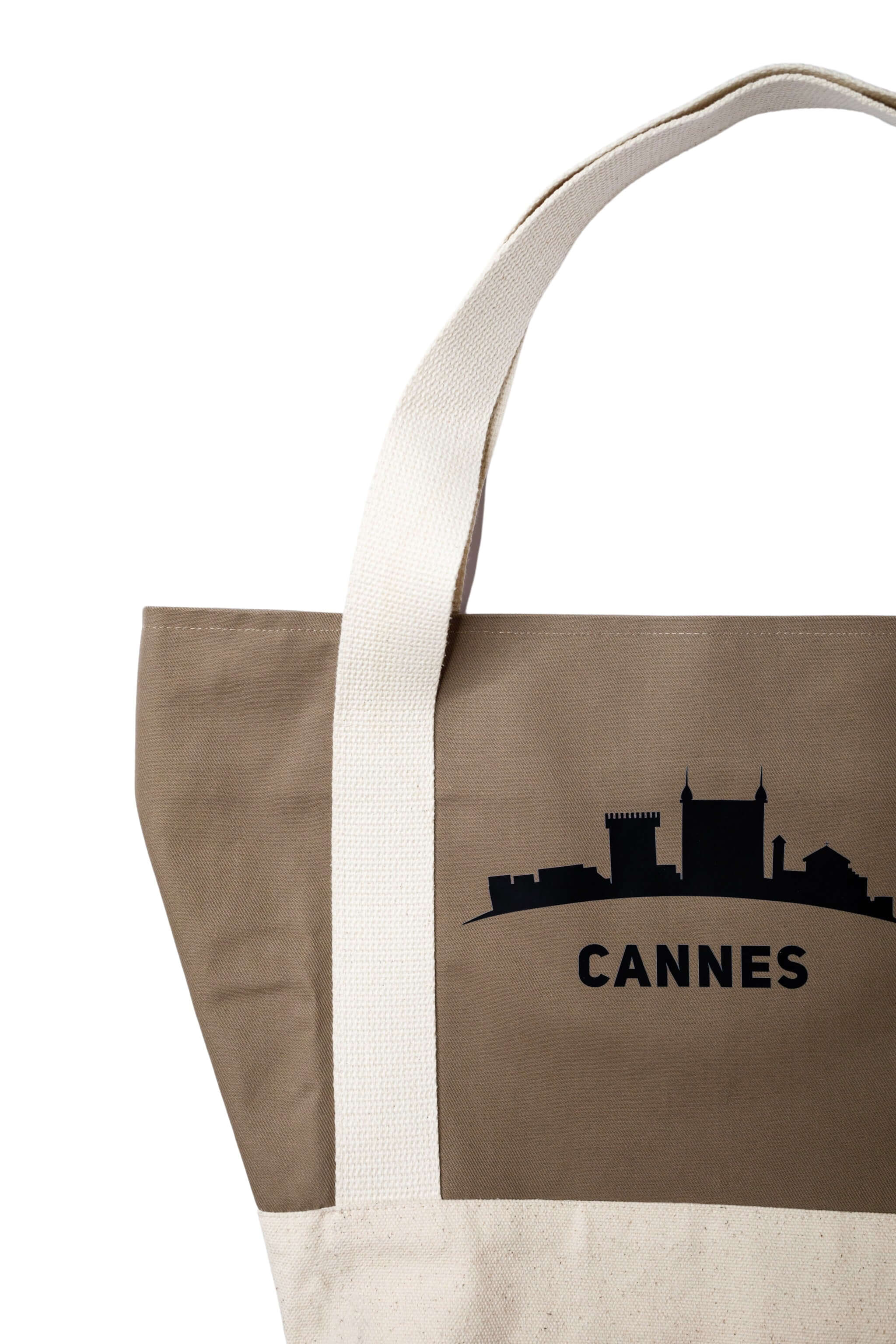 Cotton ecological shopping bag black Cannes 05S03