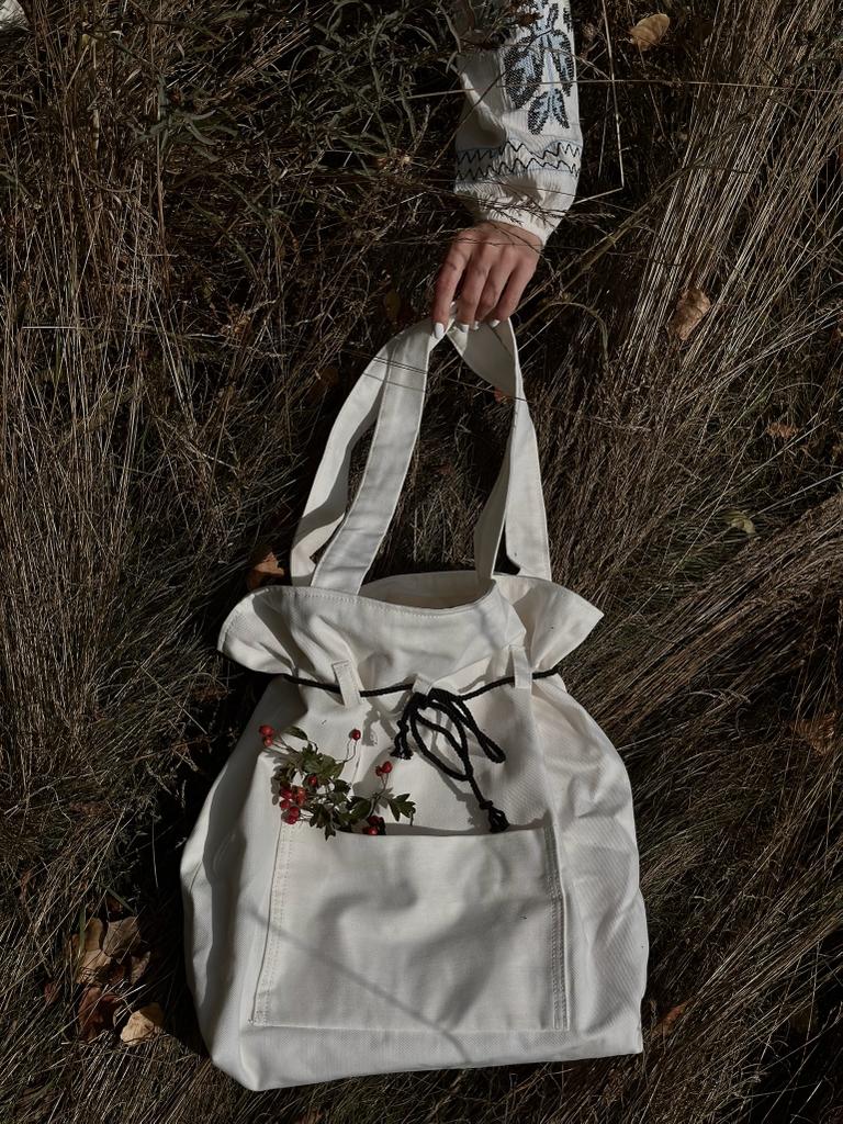 Eco-friendly backpack white Prague 07S02