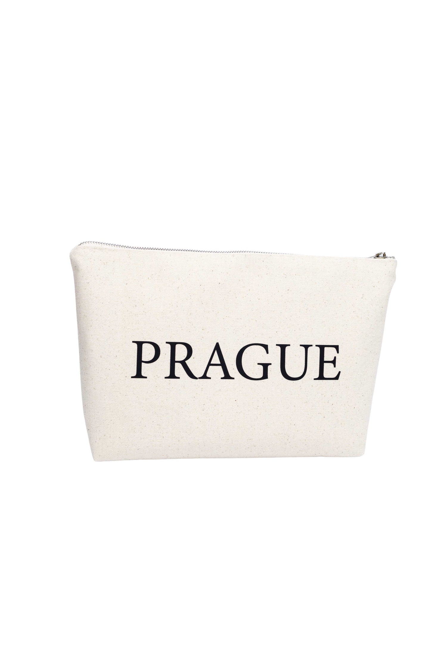 Eco-cotton cosmetic bag white L Prague 02SL01