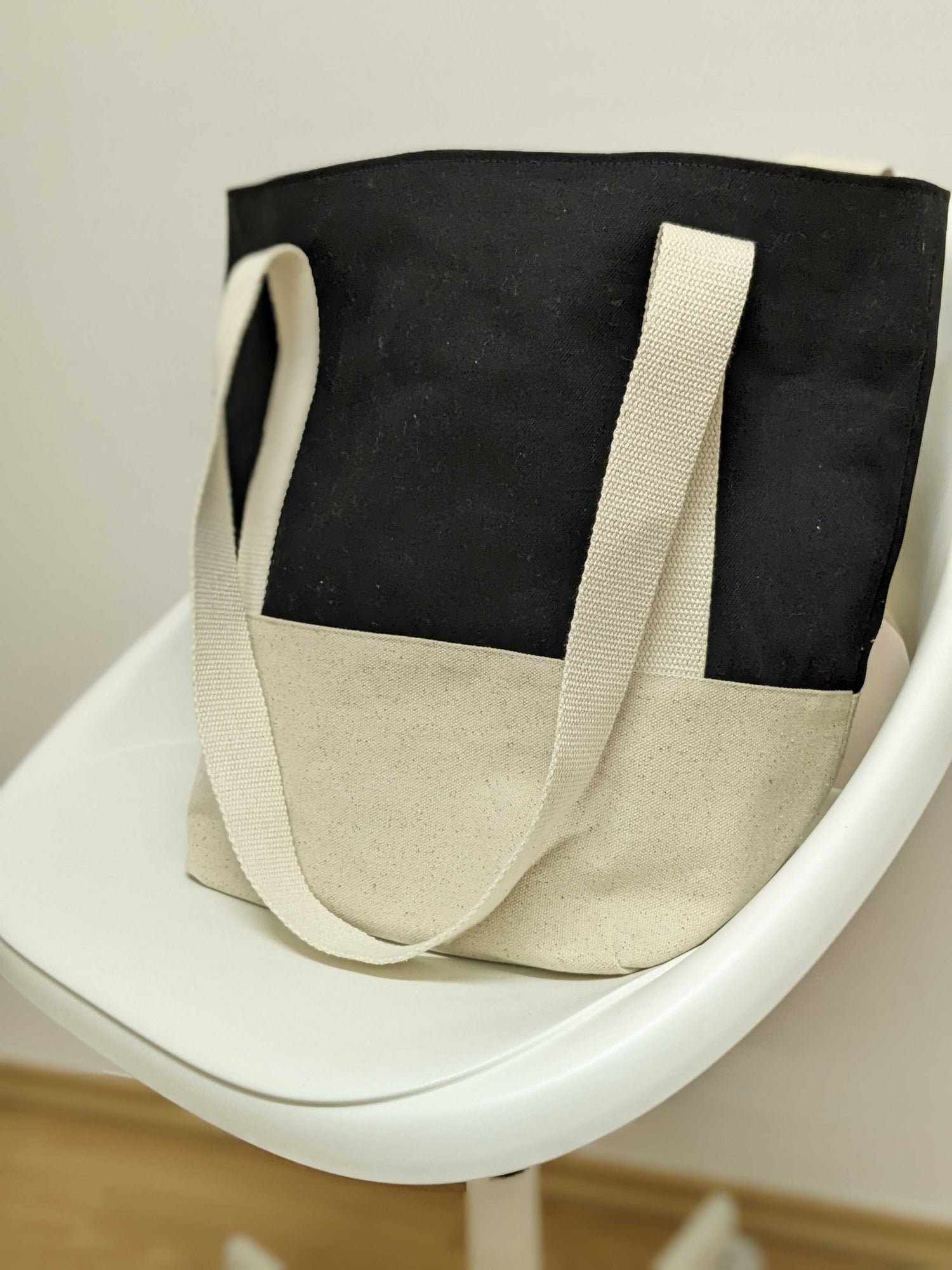 Cotton ecological shopping bag white Paris 05S04