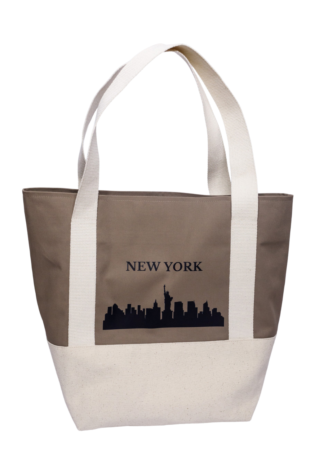 Cotton ecological shopping bag white New York 05S04