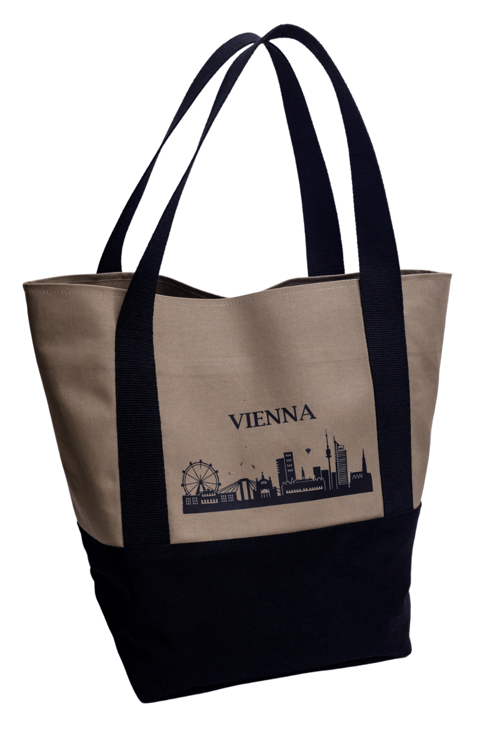 Cotton ecological shopping bag black London 05S03