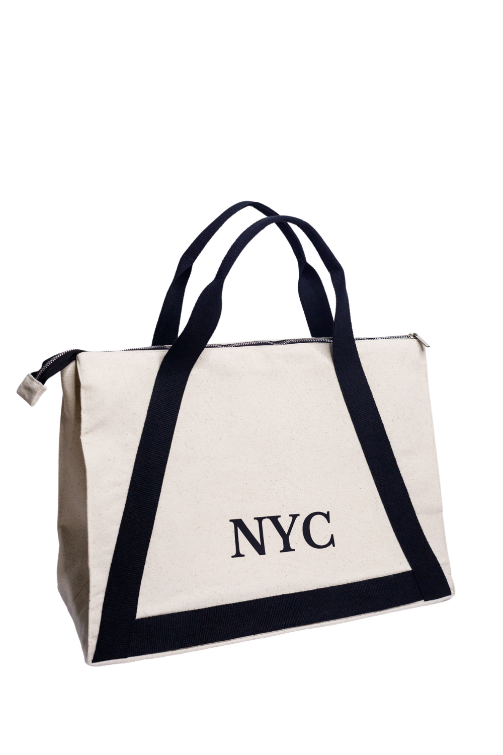 Eco-bag with a black handle White Paris 08S01