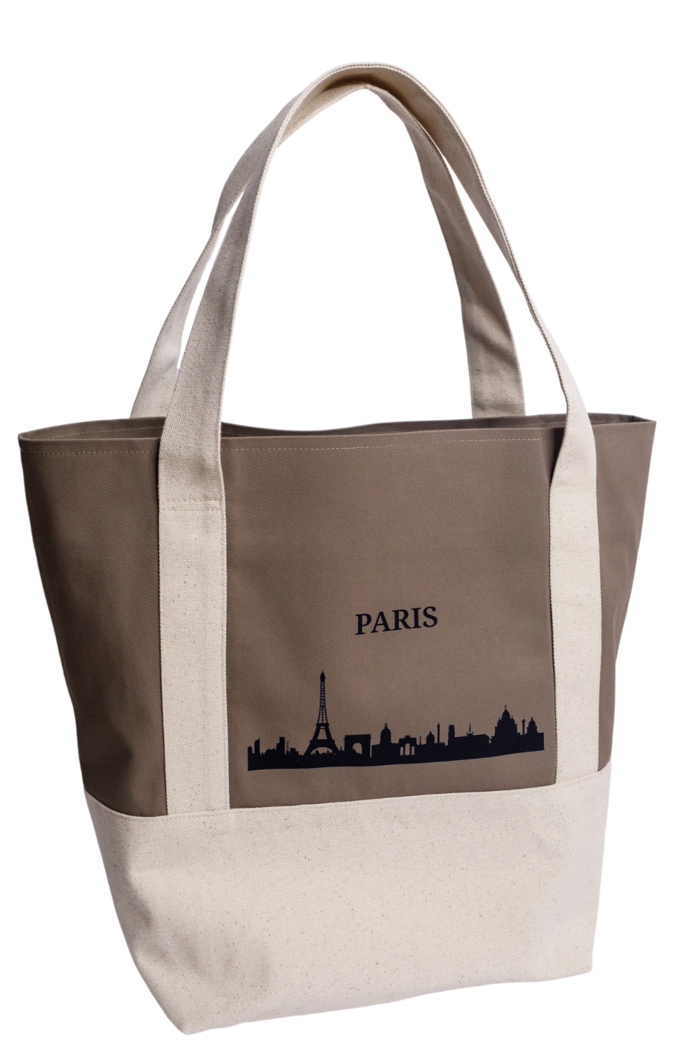 Cotton ecological shopping bag white Paris 05S04