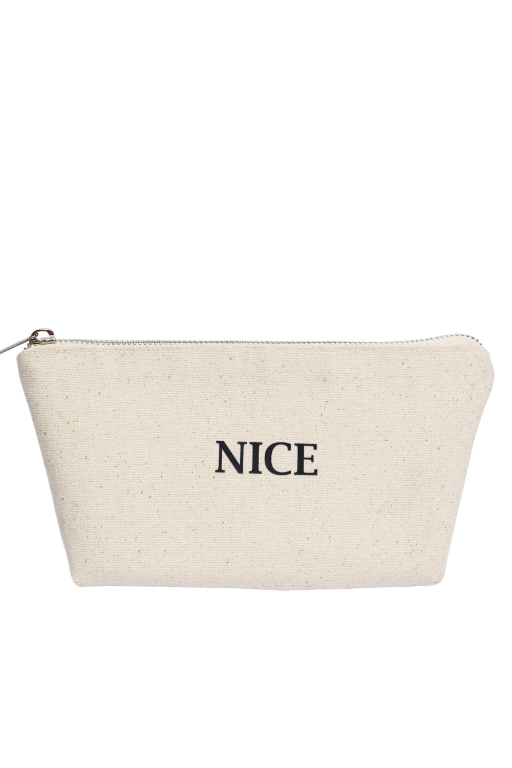 Eco-cotton cosmetic bag white M New York 02SM01