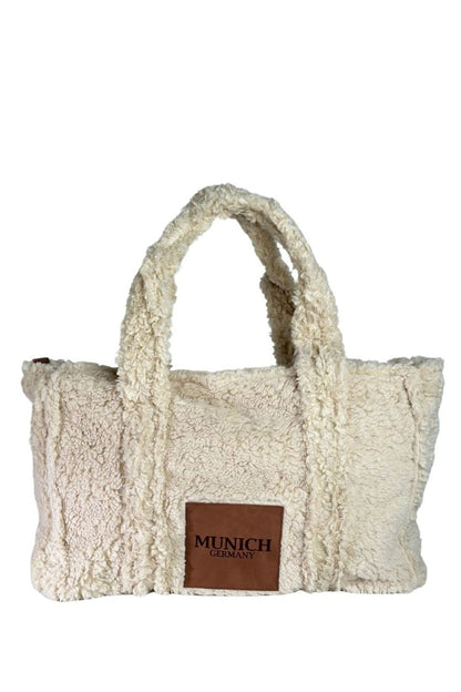 Sac Teddy peluche femme blanc Munich 017S05