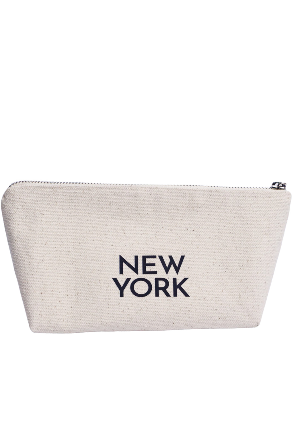 Eco-cotton cosmetic bag white M London 02SM01