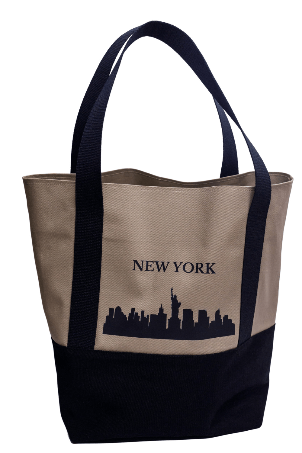 Cotton ecological shopping bag black New York 05S03