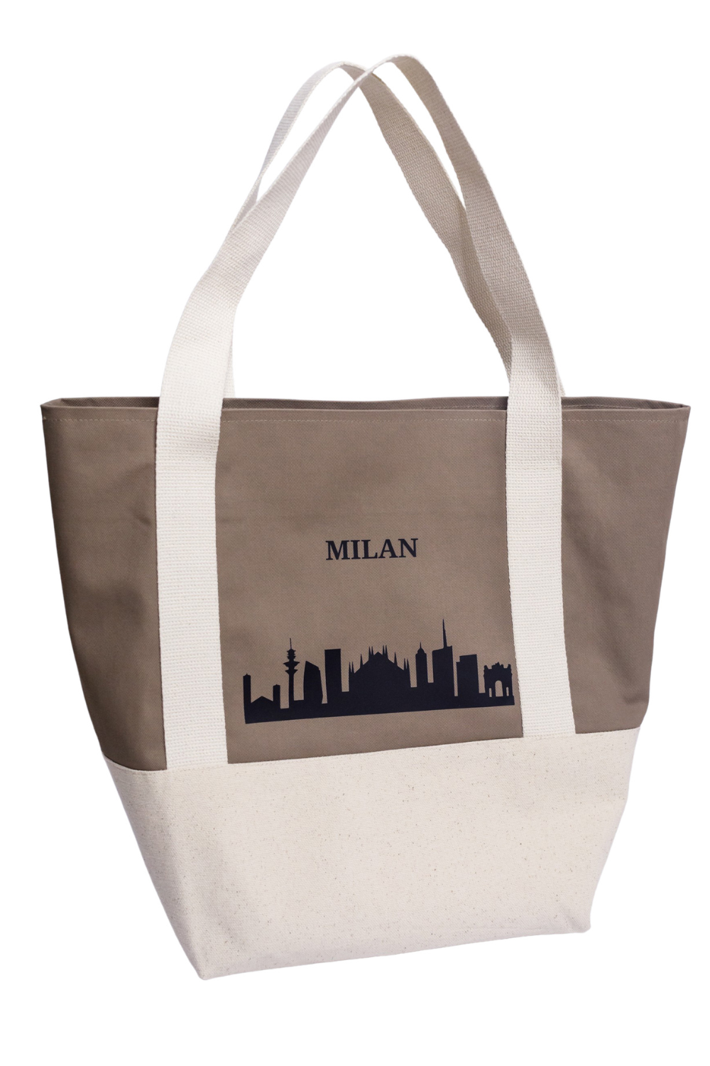 Cotton ecological shopping bag white Milan 05S04