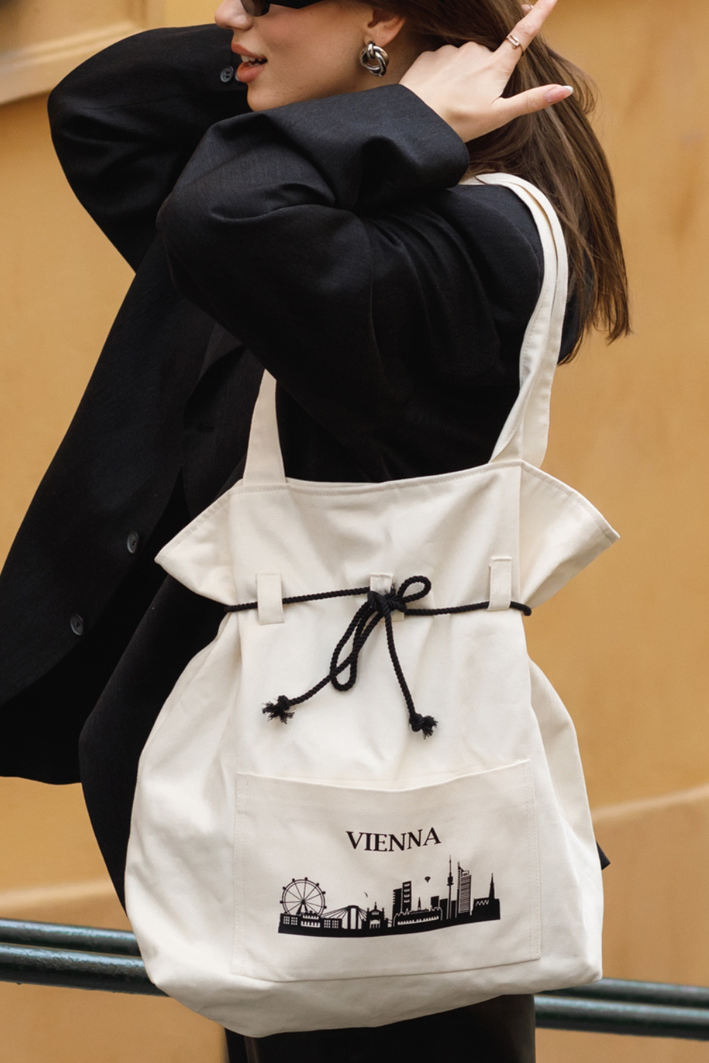 Eco-friendly backpack white Vienna 07S02
