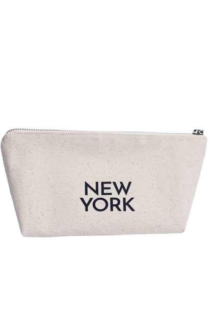 Eco-cotton cosmetic bag white M Paris 02SM01