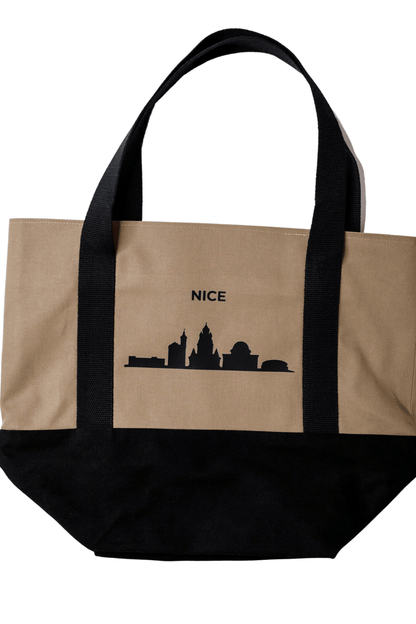 Cotton ecological shopping bag black New York 05S03