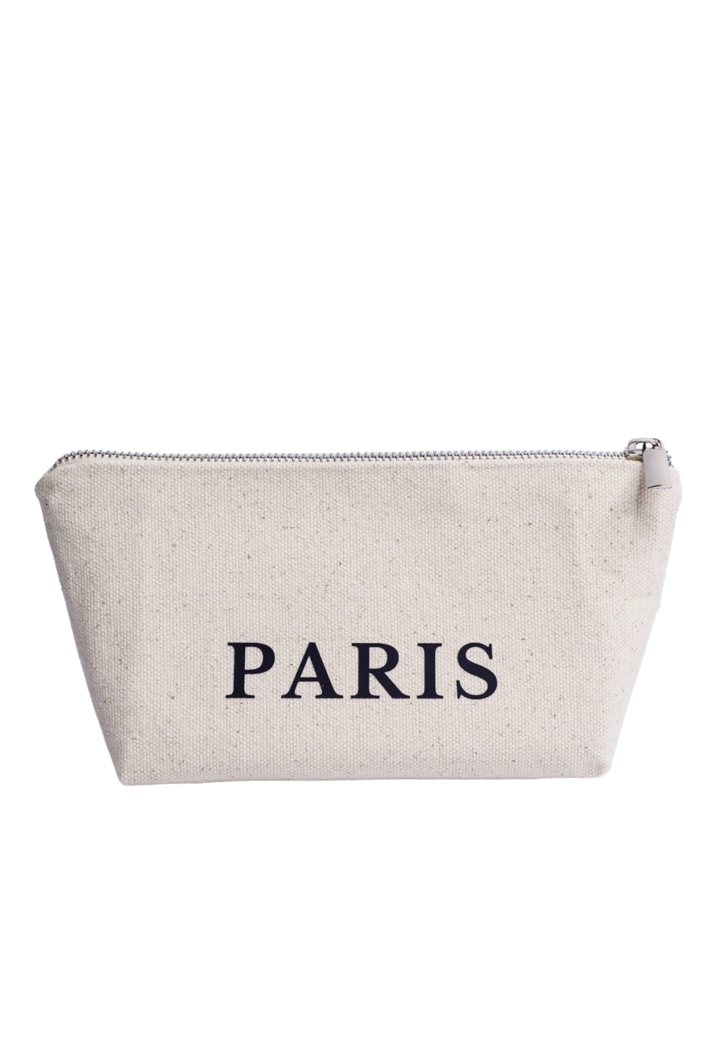 Eco-cotton cosmetic bag white M Paris 02SM01