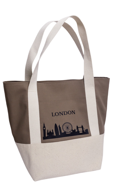 Cotton ecological shopping bag white New York 05S04