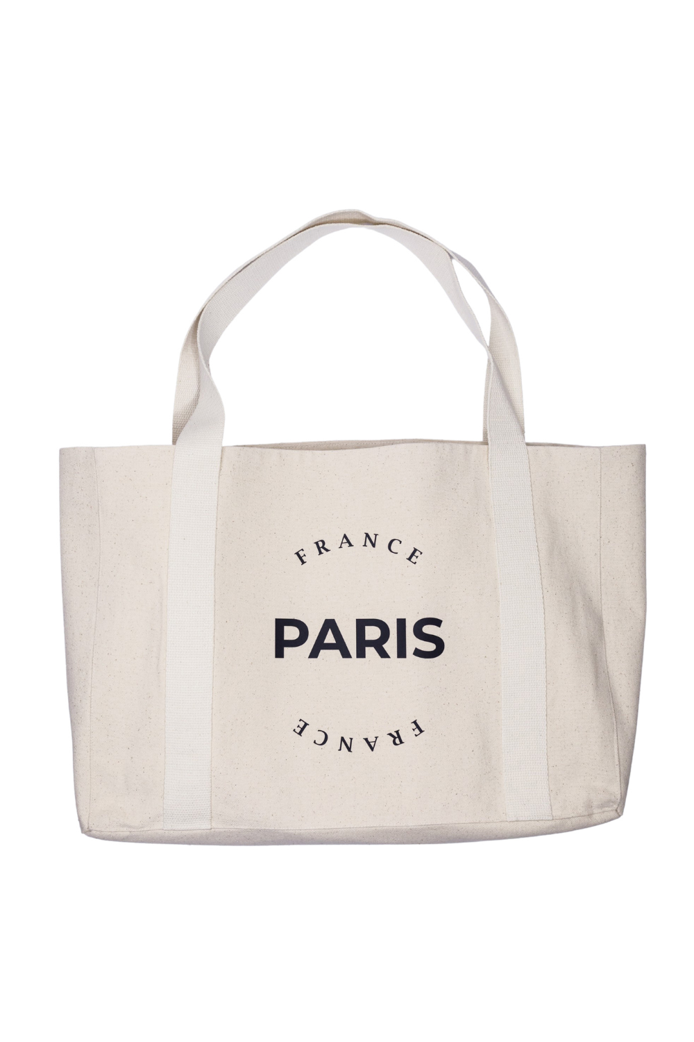 Eco-friendly oversized shopping bag white Paris 06S01
