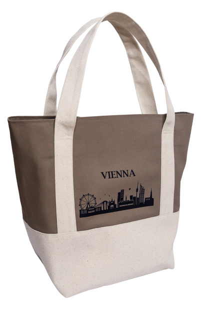 Cotton ecological shopping bag white Vienna 05S04