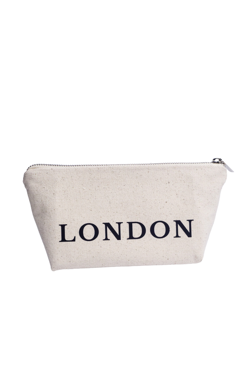 Eco-cotton cosmetic bag white M London 02SM01