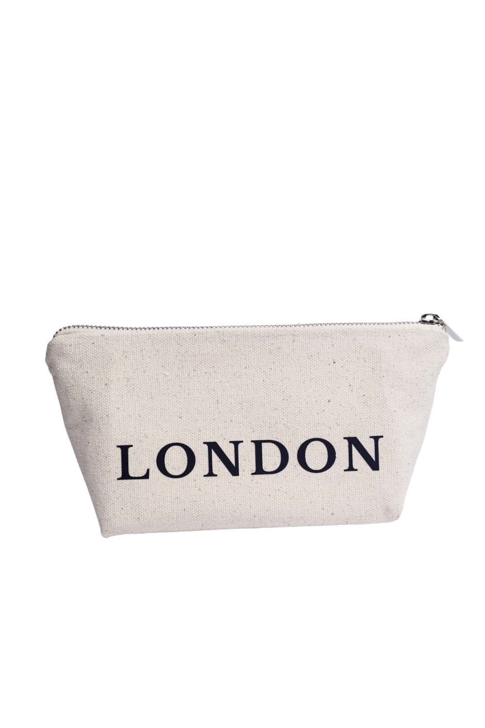 Kosmetiktasche aus Öko-Baumwolle weiß M London 02SM01