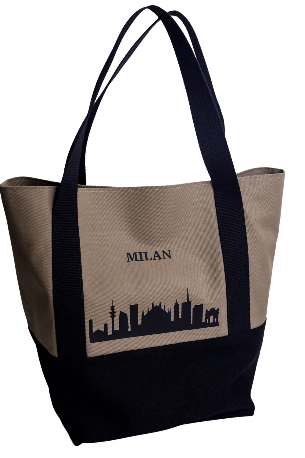 Cotton ecological shopping bag black Milan 05S03