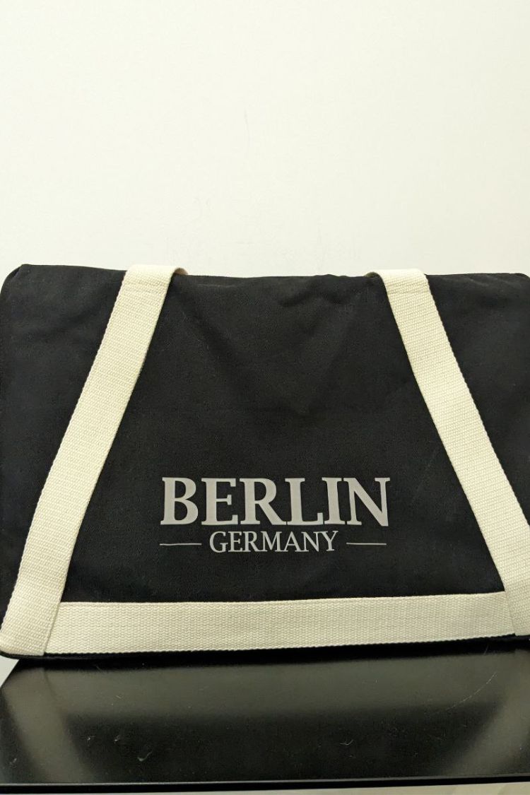 Eco-bag with a black handle Black Dresden 08S01