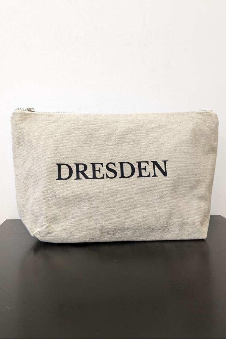 Kosmetiktasche aus Öko-Baumwolle weiß L Dresden 02SL01