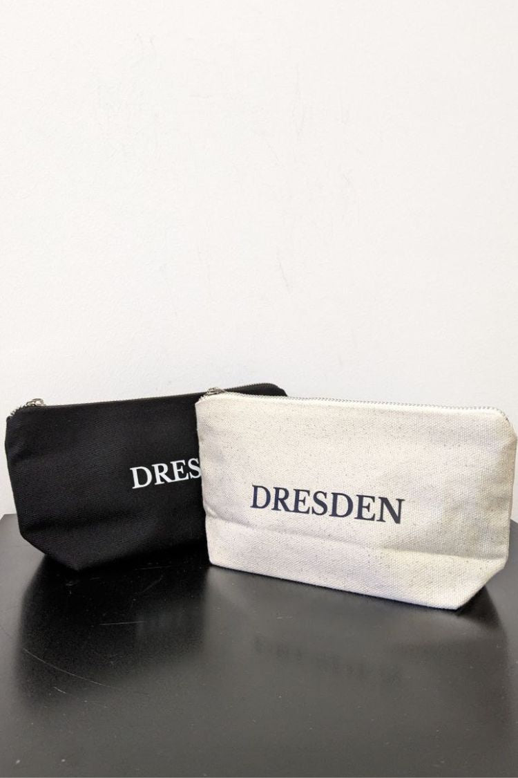 Trousse cosmétique en éco-coton noir Dresde L 02SL01