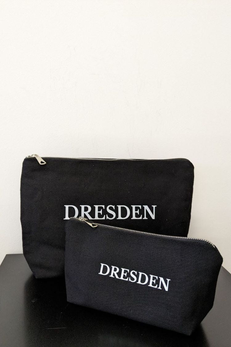 Eco-cotton cosmetic bag black Dresden L  02SL01