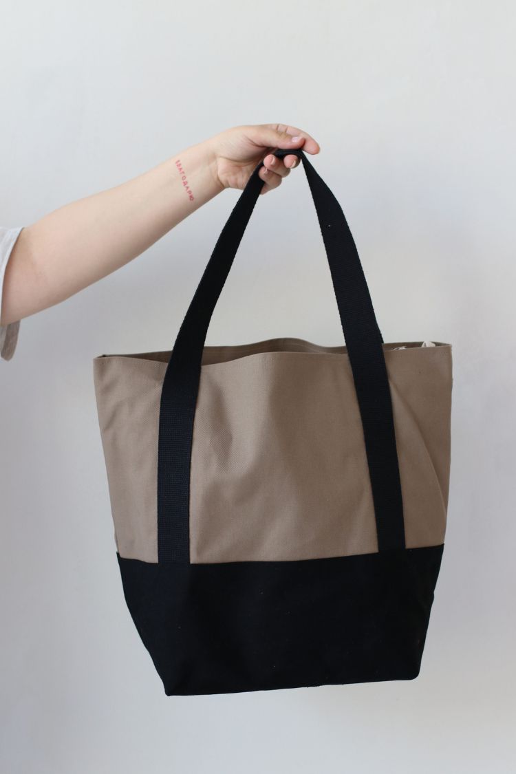 Two-tone eco-cotton shopper for printing 05S03