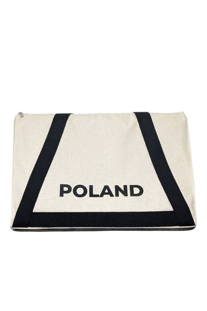 Eco-bag with a black handle White Poland 08S01