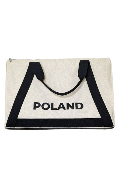 Eco-sac avec poignée noire Blanc Pologne 08S01