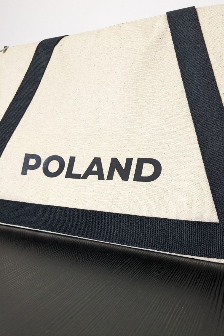 Eco-bag with a black handle White Poland 08S01