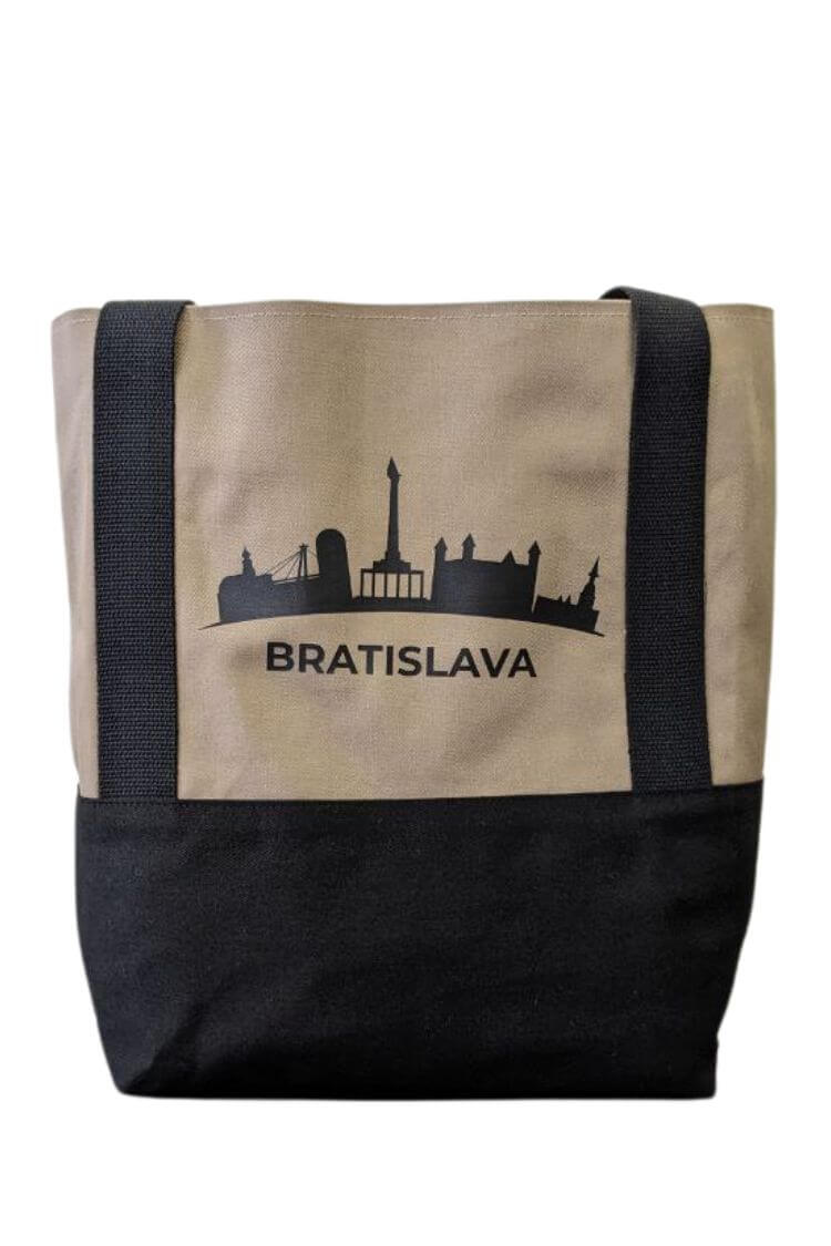 Cotton ecological shopping bag brown Bratislava