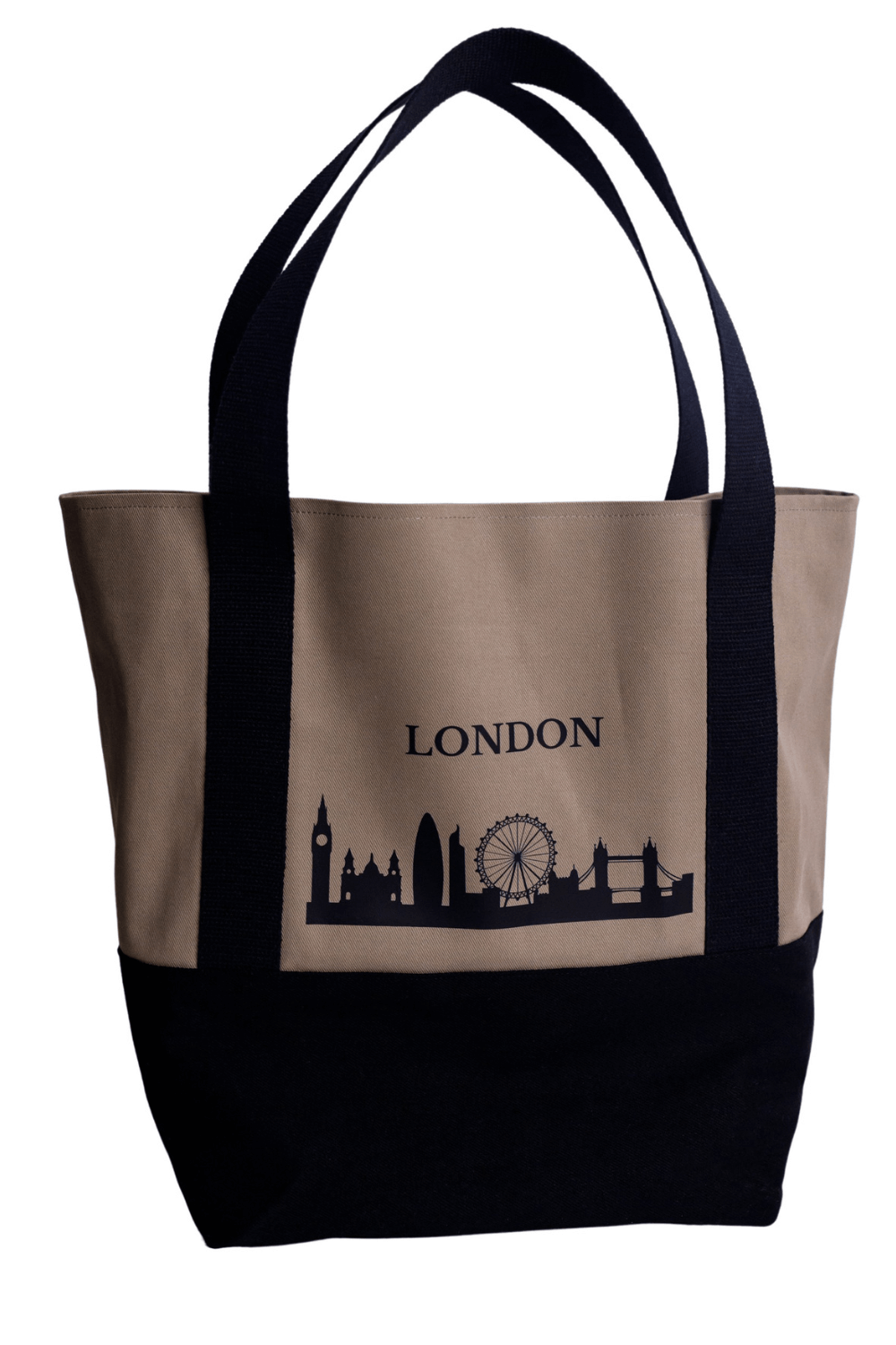 Cotton ecological shopping bag black New York 05S03